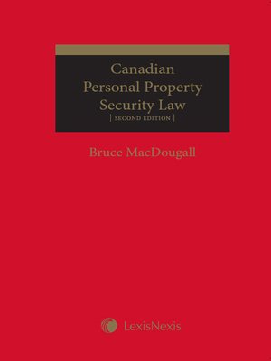 cover image of Canadian Personal Property Security Law